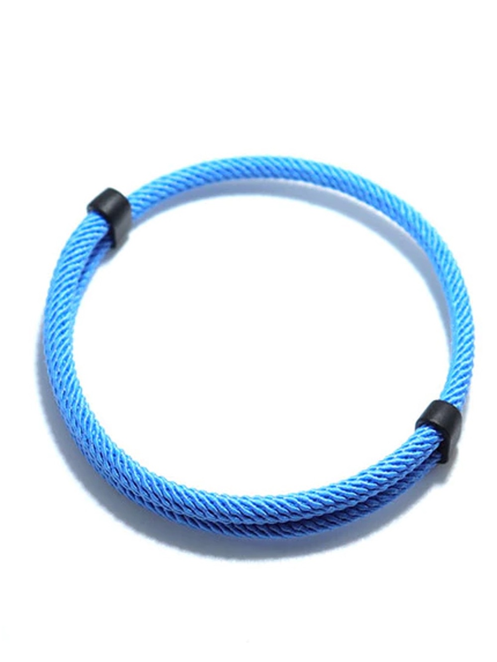 Blue Kids Rope Bracelet with Black Accents